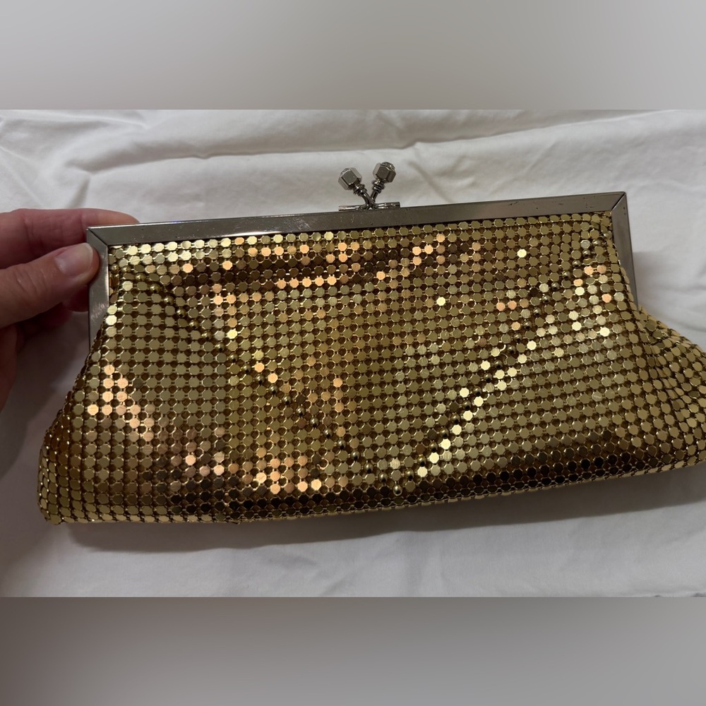 NWT Sasha Metallic Gold Evening Bag - Picture 3 of 10